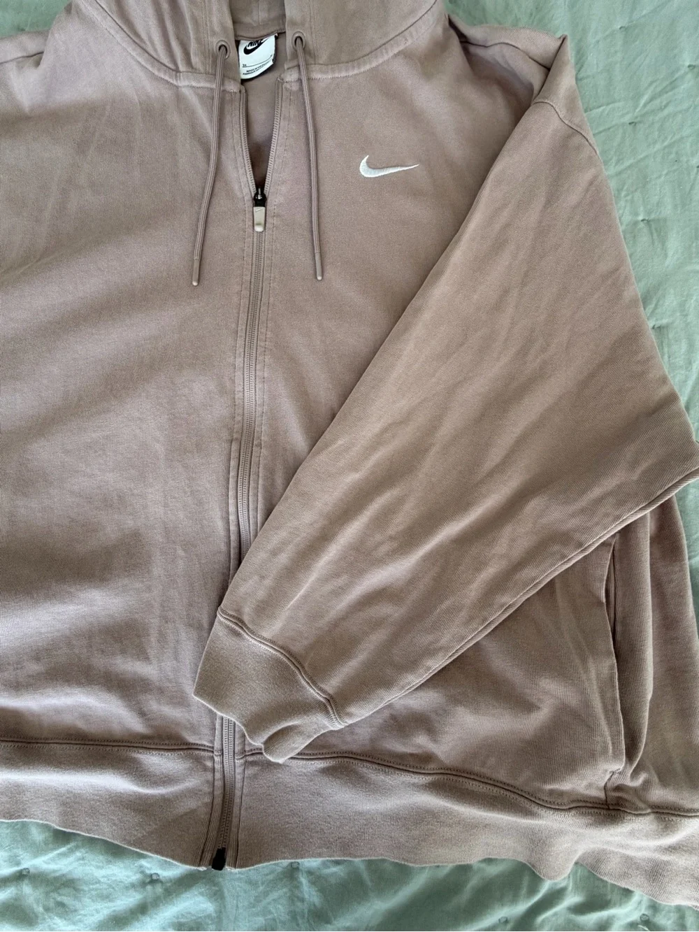 Nike Sportswear Women’s Oversized Jersey Full-Zip Hoodie Mauve